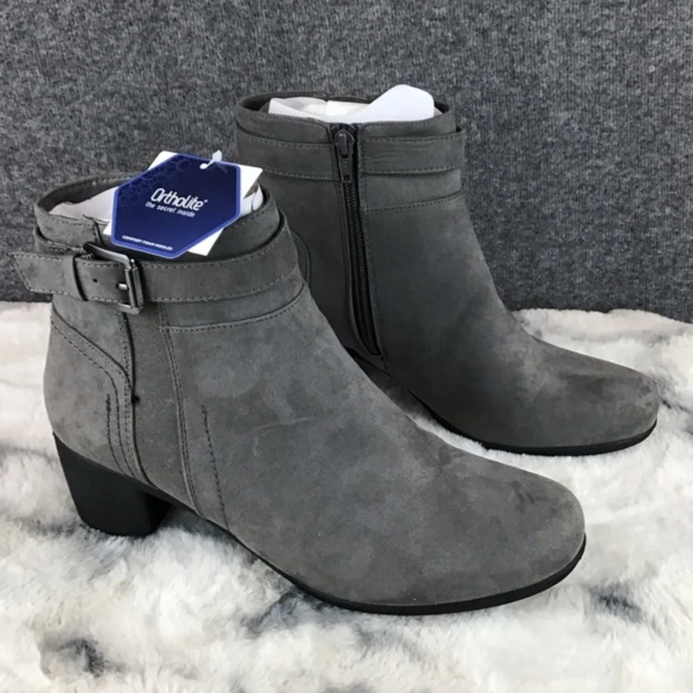 Croft and Barrow Ortholite Gray Comfort Ankle Boots Size‎ 10M NWT